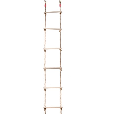 High quality outdoor climbing equipment children large wooden rope ladder