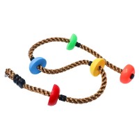 Brand swing set children PE climbing rope with plastic knots disk hot sales climbing rope swing